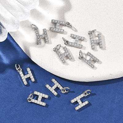 SHEGRACE Brass Micro Pave Clear Cubic Zirconia Pendants XGRQ29531-394P-H-1