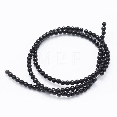 Natural Black Onyx Beads Strands G-E469-08-3mm-1