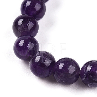 Natural Amethyst Beads Stretch Bracelets BJEW-T022-04G-1