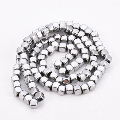 Electroplate Non-magnetic Synthetic Hematite Beads Strands X-G-Q486-111D-1