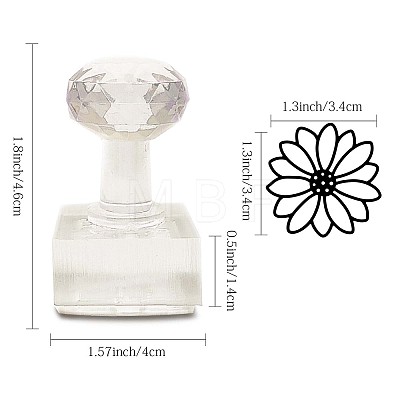 Clear Acrylic Soap Stamps DIY-WH0438-001-1