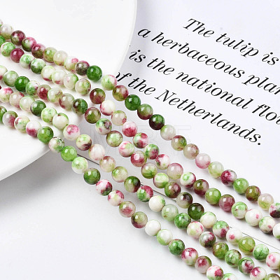 Natural Dyed Persian Jade Gemstone Bead Strands G-R271-6mm-XP03-1