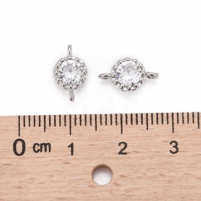 Flower Brass Micro Pave Cubic Zirconia Links LS-X-ZIRC-L054-09P-NR-1