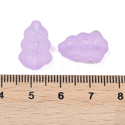 Frosted Transparent Acrylic Beads X1-OACR-P029-04B-02-1