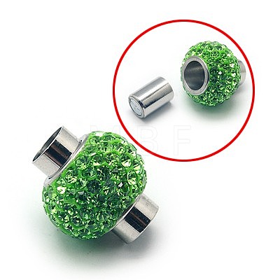 304 Stainless Steel Magnetic Clasps STAS-E042-6mm-M-1