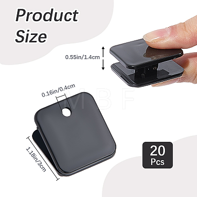 Square Acrylic Self-Adhesive Hanging Spring Clips AJEW-WH20011-56B-1