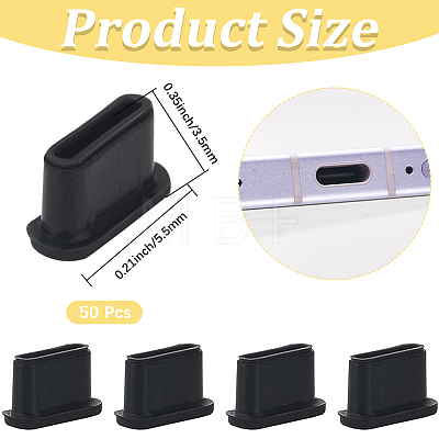 50Pcs Silicone Mobile Anti-Dust Plugs FIND-CN0001-98B-1