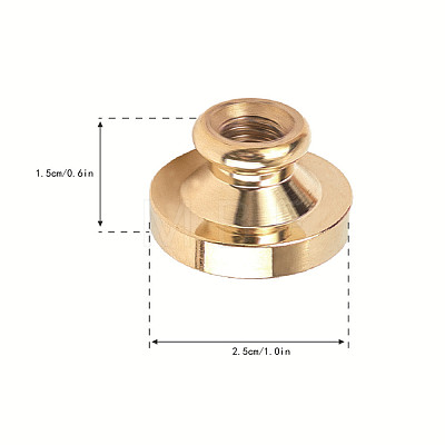 Wax Seal Brass Stamp Head AJEW-WH0209-683-1