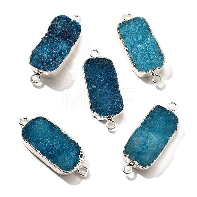 Natural Dyed Quartz Crystal Links Connector Charms G-K189-02S-01-1