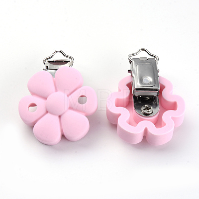 Food Grade Eco-Friendly Silicone Baby Pacifier Clips SIL-S003-04C-1