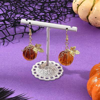 Transparent Acrylic 304 Stainless Steel Dangle Earrings EJEW-TA00828-1