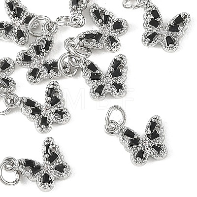 SHEGRACE Brass Micro Pave Cubic Zirconia Charms XGRQ5K010-628P-H-1