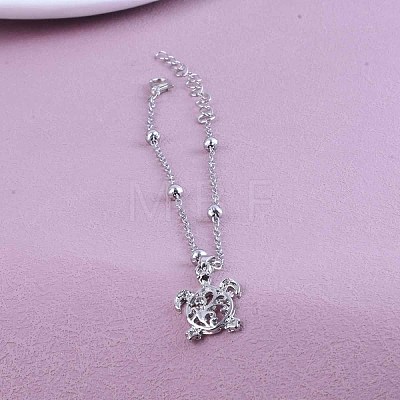 Summer Beach Alloy Hollow Sea Turtle Charm Satellite Chain Anklets for Women FS-WGD5AB4-01-1