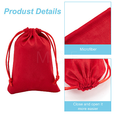 DELORIGIN 12Pcs Velvet Cloth Drawstring Bags TP-DR0001-01C-01-1