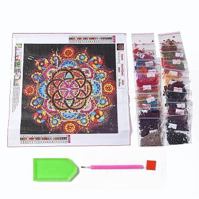 DIY 5D Diamond Painting Mandala Flower Full Drill Kits DIY-F123-01-1