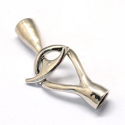 Brass Snap Lock Clasps KK-R033-01P-1