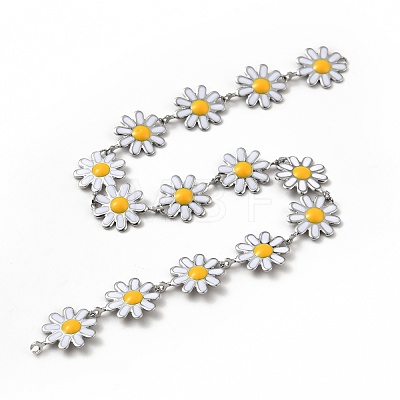 304 Stainless Steel Flower Link Chains CHS-C004-04B-P-1