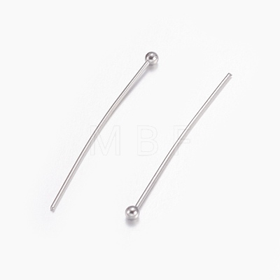 304 Stainless Steel Ball Head Pins STAS-O105-04-0.6x25mm-1