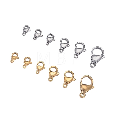 304 Stainless Steel Lobster Claw Clasps STAS-CJ0006-06-1