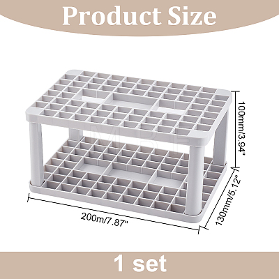 Plastic Cosmetic Brush Storage Stands MRMJ-WH0070-34C-1
