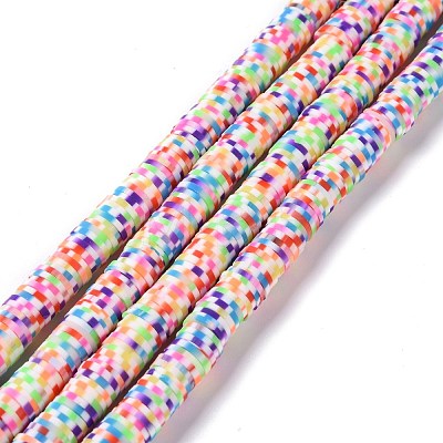 Handmade Polymer Clay Beads Strands CLAY-R091-8mm-02-1