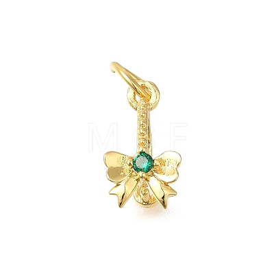 Rack Plating Brass Micro Pave Cubic Zirconia Ice Pick Pinch Bails KK-F883-14G-01-1