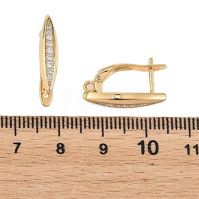 SHEGRACE Brass Micro Pave Cubic Zirconia Hoop Earring Findings XGRQ79487-941G-1