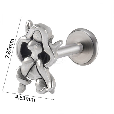 304 Stainless Steel Threadless Labret Stud WG47083-29-1