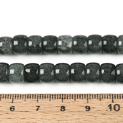 Baking Paint Crackle Glass Beads Strands DGLA-N019-02A-09-1