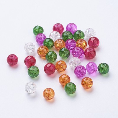 Baking Painted Crackle Glass Beads DGLA-X0006-8mm-09-1