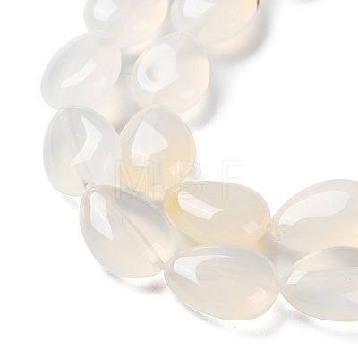 Natural White Agate Beads Strands G-K357-A07-02-1