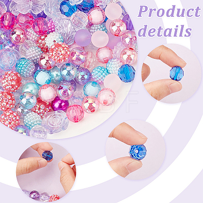   21 Style Mixed Style Acrylic & Resin Rhinestone Beads Sets OACR-PH0004-06-1
