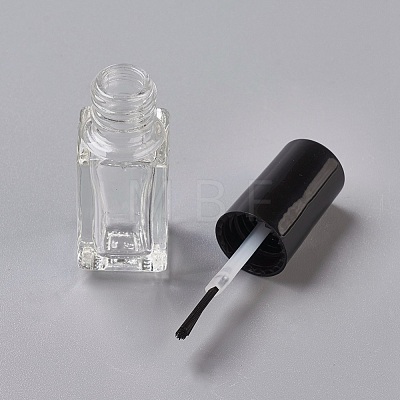 Transparent Glass Nail Polish Empty Bottle MRMJ-WH0026-02B-1