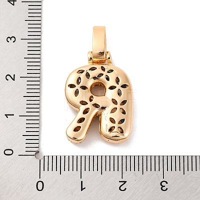Brass Micro Pave Cubic Zirconia Pendants KK-C076-29R-G02-1