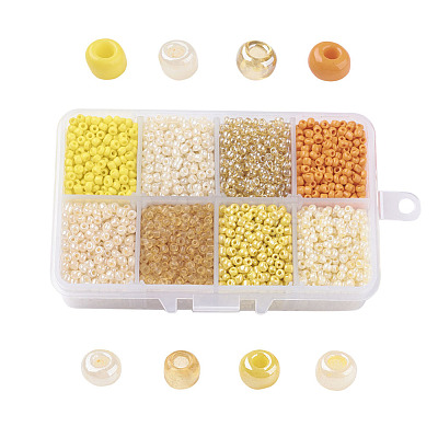 1 Box 8/0 Glass Seed Beads Round  Loose Spacer Beads SEED-X0050-3mm-11-1