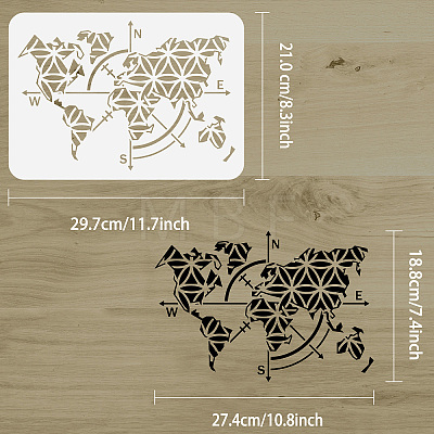 Plastic Drawing Painting Stencils Templates DIY-WH0396-403-1