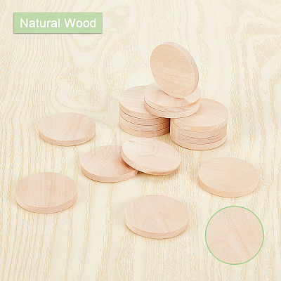 Undyed Wood Cabochons WOOD-WH0026-06A-1