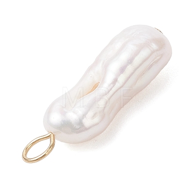 Natural Baroque Pearl Keshi Pearl Pendants PALLOY-JF04553-01-1