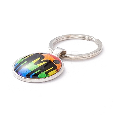 Pride Style Glass Keychain KEYC-F033-01L-1