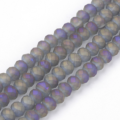 Electroplate Glass Beads Strands EGLA-S141-8mm-03C-1