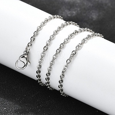 Non-Tarnish 304 Stainless Steel Cable Chain Necklaces NJEW-K090-01P-1
