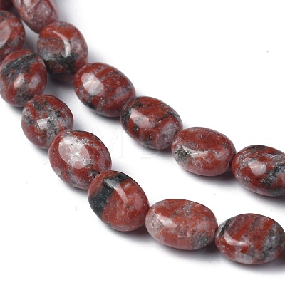 Natural Red Sesame Jasper/Kiwi Jasper Beads Strands G-Z006-A24-1