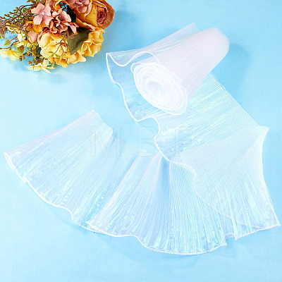5 Yards Polyester Ruffled Ribbon OCOR-TA0004-06G-1