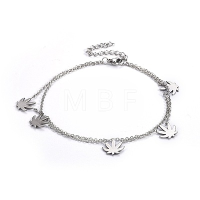 304 Stainless Steel Multi-strand Bracelets BJEW-L638-08P-1