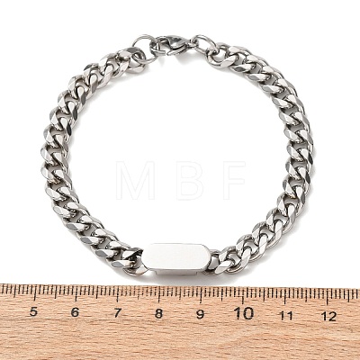 667 Stainless Steel Oval Link Bracelets BJEW-F529-11P-1