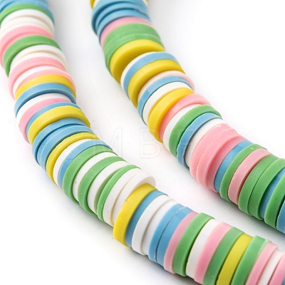 Handmade Polymer Clay Beads Strands CLAY-R089-8mm-T012-1