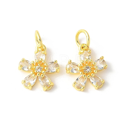 Brass Micro Pave Cubic Zirconia Pendants KK-U067-03G-04-1