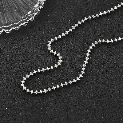 2.5MM Brass Ball Chain Necklaces NJEW-K312-01P-1