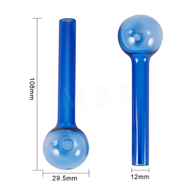 Glass Straws with Round Ball AJEW-NB0001-08-1