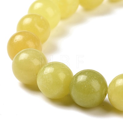 Natural Lemon Quartz Beaded Stretch Bracelets BJEW-S128-15-1